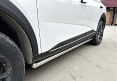 Тюнинг внедорожника Защита штатного порога труба Haval F7 2024