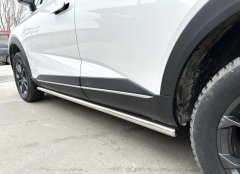 Тюнинг внедорожника Защита штатного порога труба Haval F7 2024