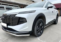 Тюнинг внедорожника Защита штатного порога труба Haval F7 2024