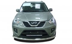 Тюнинг внедорожника Защита переднего бампера Chery Tiggo FL 2013