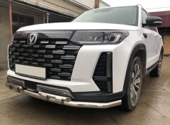 Тюнинг внедорожника Защита переднего бампера Changan CS95 2023