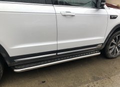 Тюнинг внедорожника Пороги с накладным листом Changan CS95 2023