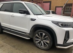 Тюнинг внедорожника Пороги с накладным листом Changan CS95 2023