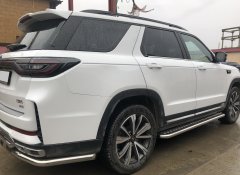 Тюнинг внедорожника Пороги с накладным листом Changan CS95 2023