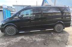 Тюнинг внедорожника Порог труба с проступью Mercedes-Benz Vito 2005-2010, 2010-2014 (рестайлинг)