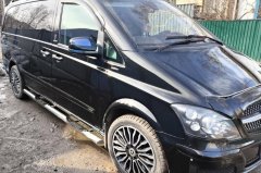 Тюнинг внедорожника Порог труба с проступью Mercedes-Benz Vito 2005-2010, 2010-2014 (рестайлинг)