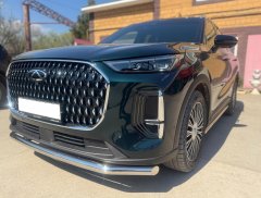Тюнинг внедорожника Защита переднего бампера Chery Tiggo 9 2024