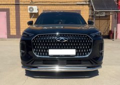 Тюнинг внедорожника Защита переднего бампера Chery Tiggo 9 2024