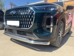 Тюнинг внедорожника Защита переднего бампера Chery Tiggo 9 2024