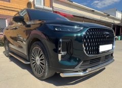 Тюнинг внедорожника Защита переднего бампера Chery Tiggo 9 2024