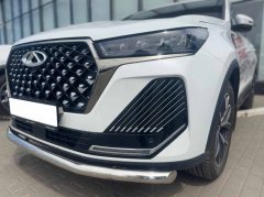 Тюнинг внедорожника Защита переднего бампера Chery Tiggo 7 Pro Max 2024