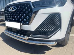 Тюнинг внедорожника Защита переднего бампера Chery Tiggo 7 Pro Max 2024