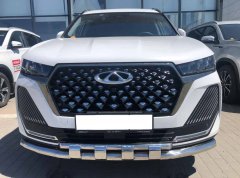 Тюнинг внедорожника Защита переднего бампера Chery Tiggo 7 Pro Max 2024