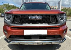 Тюнинг внедорожника Защита переднего бампера Haval H7 2025
