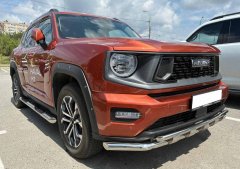 Тюнинг внедорожника Защита переднего бампера Haval H7 2025