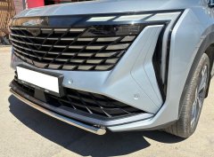 Тюнинг внедорожника Защита переднего бампера Geely Atlas 2023