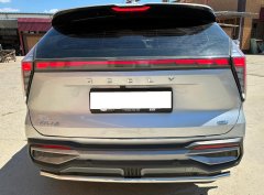 Тюнинг внедорожника Защита заднего бампера Geely Atlas 2023