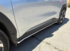 Тюнинг внедорожника Защита штатного порога труба Geely Atlas 2023