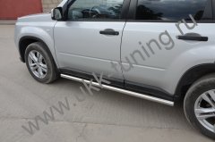 Тюнинг внедорожника Защита штатного порога труба Nissan X-trail 2010-2015 (T31) Второе поколение (в т.ч. Рестайлинг 2010г.)
