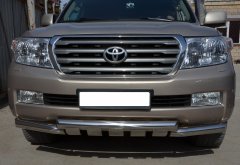 Тюнинг внедорожника Защита переднего бампера Toyota Land Cruiser 200 2007-2012