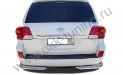 Тюнинг внедорожника Защита заднего бампера Toyota Land Cruiser 200 2007-2012