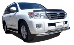 Тюнинг внедорожника Защита переднего бампера Toyota Land Cruiser 200 2013