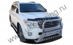 Тюнинг внедорожника Защита переднего бампера Toyota Land Cruiser 200 2013