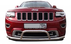 Тюнинг внедорожника Защита переднего бампера Jeep Grand Cherokee 2013