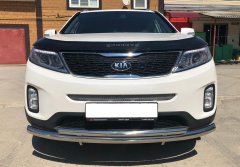 Тюнинг внедорожника Защита переднего бампера KIA Sorento 2013