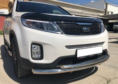 Тюнинг внедорожника Защита переднего бампера KIA Sorento 2013