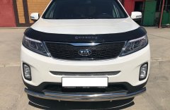 Тюнинг внедорожника Защита переднего бампера KIA Sorento 2013