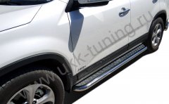 Тюнинг внедорожника Пороги с накладным листом KIA Sorento 2013