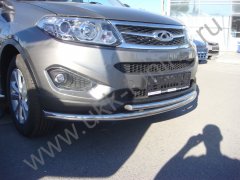 Тюнинг внедорожника Защита переднего бампера Chery Tiggo 5 2014