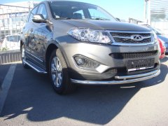 Тюнинг внедорожника Защита переднего бампера Chery Tiggo 5 2014