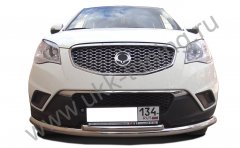 Тюнинг внедорожника Защита переднего бампера Ssang Yong Actyon 2012-2013