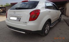 Тюнинг внедорожника Защита заднего бампера Ssang Yong Actyon 2012-2013