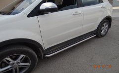 Тюнинг внедорожника Пороги с накладным листом Ssang Yong Actyon 2012-2013