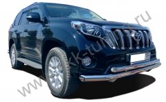 Тюнинг внедорожника Защита переднего бампера Toyota Land Cruiser Prado 150 2014