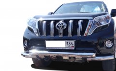 Тюнинг внедорожника Защита переднего бампера Toyota Land Cruiser Prado 150 2014