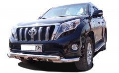 Тюнинг внедорожника Защита переднего бампера Toyota Land Cruiser Prado 150 2014