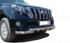 Тюнинг внедорожника Защита переднего бампера Toyota Land Cruiser Prado 150 2014