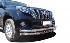 Тюнинг внедорожника Защита переднего бампера Toyota Land Cruiser Prado 150 2014