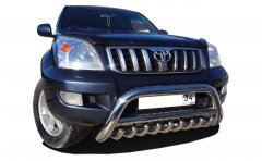 Тюнинг внедорожника Защита переднего бампера Toyota Land Cruiser Prado 120 2003-2009