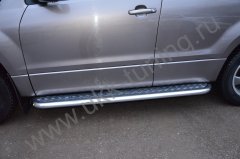 Тюнинг внедорожника Пороги с накладным листом Suzuki Grand Vitara 2005-2012
