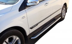 Тюнинг внедорожника Пороги с накладным листом Ssang Yong Actyon Sports 2012