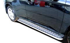 Тюнинг внедорожника Пороги с накладным листом Mitsubishi Outlander 2012-2014