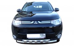 Тюнинг внедорожника Защита переднего бампера Mitsubishi Outlander 2012-2014