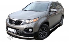 Тюнинг внедорожника Защита переднего бампера KIA Sorento 2009-2012