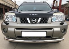 Тюнинг внедорожника Защита переднего бампера Nissan X-trail 2004-2007 (T30) Первое поколение (Рестайлинг)