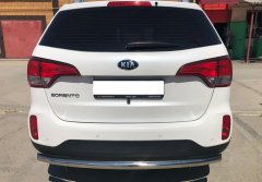 Тюнинг внедорожника Защита заднего бампера KIA Sorento 2013